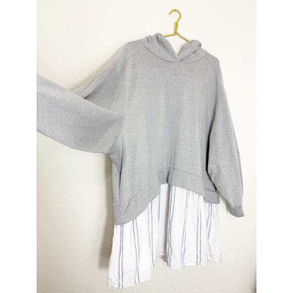 Anthropologie Pilcro Hooded Sweatshirt Twofer Mini Dress Size 2X Casual Preppy - Picture 11 of 14